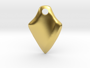 Twisted Thicc Pick ~1.7mm (DOWN twist) Wrist-Saver in Polished Brass