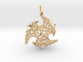 indra Fractal Pendant in 14K Yellow Gold