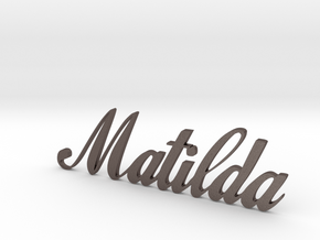 Matilda Special in Polished Bronzed-Silver Steel: Small