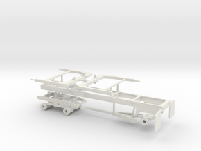 1/64th 20' log trailer, tandem axle front axle, gb in White Natural Versatile Plastic