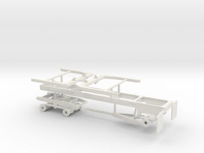 1/64th 20' log trailer, tandem axle front, angle  in White Natural Versatile Plastic