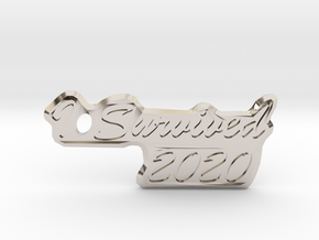 I Survived 2020 Keychain in Rhodium Plated Brass