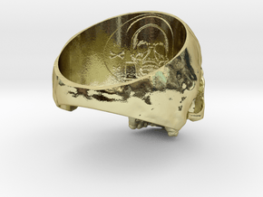 Skull Ring in 18k Gold Plated Brass: 9.75 / 60.875