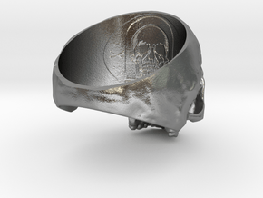 Skull Ring in Natural Silver: 9.75 / 60.875