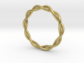 Curved Ring in Natural Brass (Interlocking Parts)