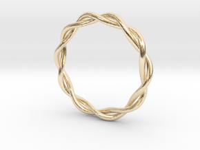 Curved Ring in 14k Gold Plated Brass