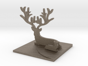 Deer Jewelry Stand in Matte Bronzed-Silver Steel