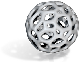 Sphere Voronoi V6 - 1 Inch - 18 Degree in Tan Fine Detail Plastic