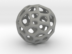 Sphere Voronoi V6 - 1 Inch - 20 Degree in Gray PA12
