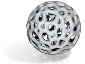 Sphere Voronoi V6 - 1 Inch - 14 Degree in Tan Fine Detail Plastic