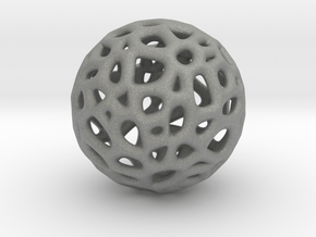 Sphere Voronoi V6 - 1 Inch - 14 Degree in Gray PA12