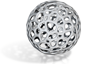 Sphere Voronoi V6 - 1 Inch - 12 Degree in Tan Fine Detail Plastic