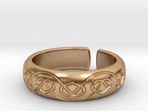Seven hearts [ring] in Polished Bronze