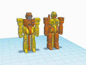 Rocketbot and Starbot RoGunners in Orange Processed Versatile Plastic: Large