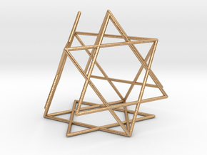 Star-of-David Tetrahedron in Natural Bronze: Small