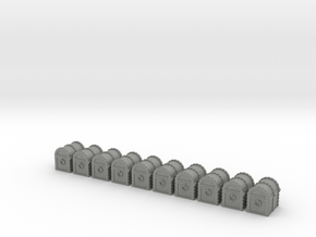 Fantasy chest 28mm (10 pieces) in Gray PA12