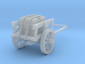 2-wheel cart with chests, 28mm in Smooth Fine Detail Plastic