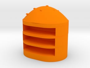 Hamburger Bookcase in Orange Processed Versatile Plastic