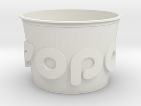 Popcorn Vase in White Natural Versatile Plastic