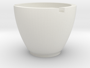 Pudding Bowl in White Natural Versatile Plastic