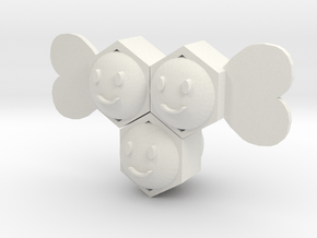 Combee 3Dmodel in White Natural Versatile Plastic: Medium