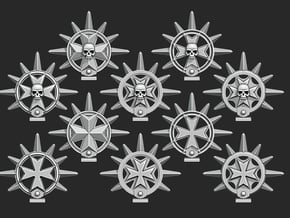 Maltese Cross Spiked Halos in Smooth Fine Detail Plastic