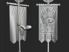 UM 3rd Company banner - Scourge of the Xenos in Smooth Fine Detail Plastic: Medium