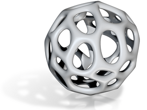 Sphere Voronoi V6 - 1 Inch - 24 Degree in Tan Fine Detail Plastic