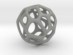 Sphere Voronoi V6 - 1 Inch - 28 Degree in Gray PA12