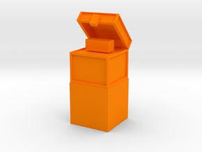 Box USB flash drive in Orange Processed Versatile Plastic