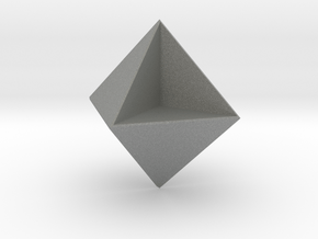 Tetrahemihexahedron - 10 mm in Gray PA12