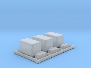 1-87 Scale Sub-Arctic Containers Set x3 in Smooth Fine Detail Plastic