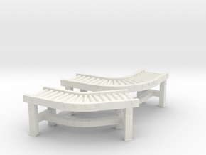Roller Conveyor 45°-90° (x2) 1/56 in White Natural Versatile Plastic