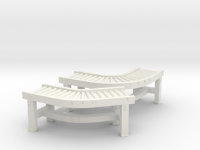 Roller Conveyor 45°-90° (x2) 1/48 in White Natural Versatile Plastic