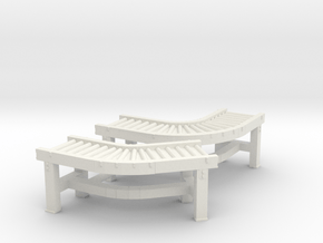 Roller Conveyor 45°-90° (x2) 1/43 in White Natural Versatile Plastic