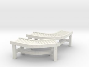 Roller Conveyor 45°-90° (x2) 1/35 in White Natural Versatile Plastic
