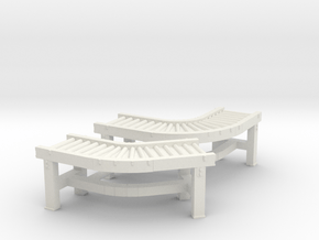 Roller Conveyor 45°-90° (x2) 1/24 in White Natural Versatile Plastic