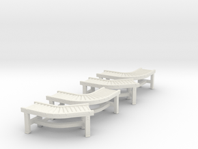 Roller Conveyor 45°-90° (x4) 1/120 in White Natural Versatile Plastic