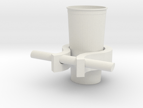 Hanging cup holder  in White Natural Versatile Plastic