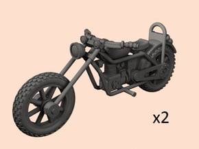 28mm Chopper bike x2 in Tan Fine Detail Plastic