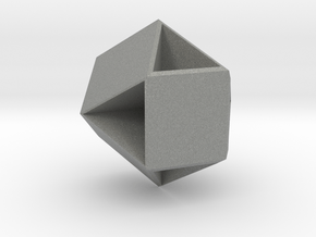 Cubohemioctahedron - 10mm in Gray PA12