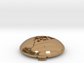 Ollie Dome Hubcap ME in Polished Brass