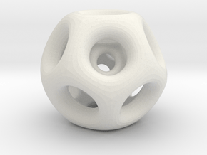 Dodecahedrons 02 in White Natural Versatile Plastic: Small