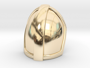 Mandalorian Mudhorn Pauldron | CCBS Scale in 14k Gold Plated Brass