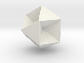 Octahemioctahedron V1 - 1 Inch in White Natural Versatile Plastic
