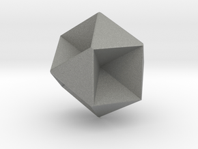Octahemioctahedron V1 - 10mm in Gray PA12
