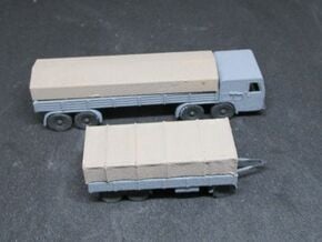 1/144 Faun L1500 D987 with 3 Axis trailer in White Natural Versatile Plastic