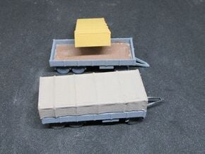 1/144 set of two German 7 ton trailers in White Natural Versatile Plastic
