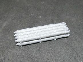 1/144 Set Of GermanTorpedos for submarines in White Natural Versatile Plastic
