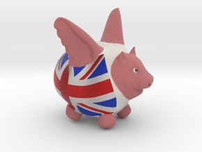 Flying Pig UK Flag in Full Color Sandstone